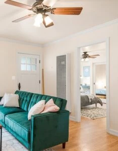 Ceiling fan in living room